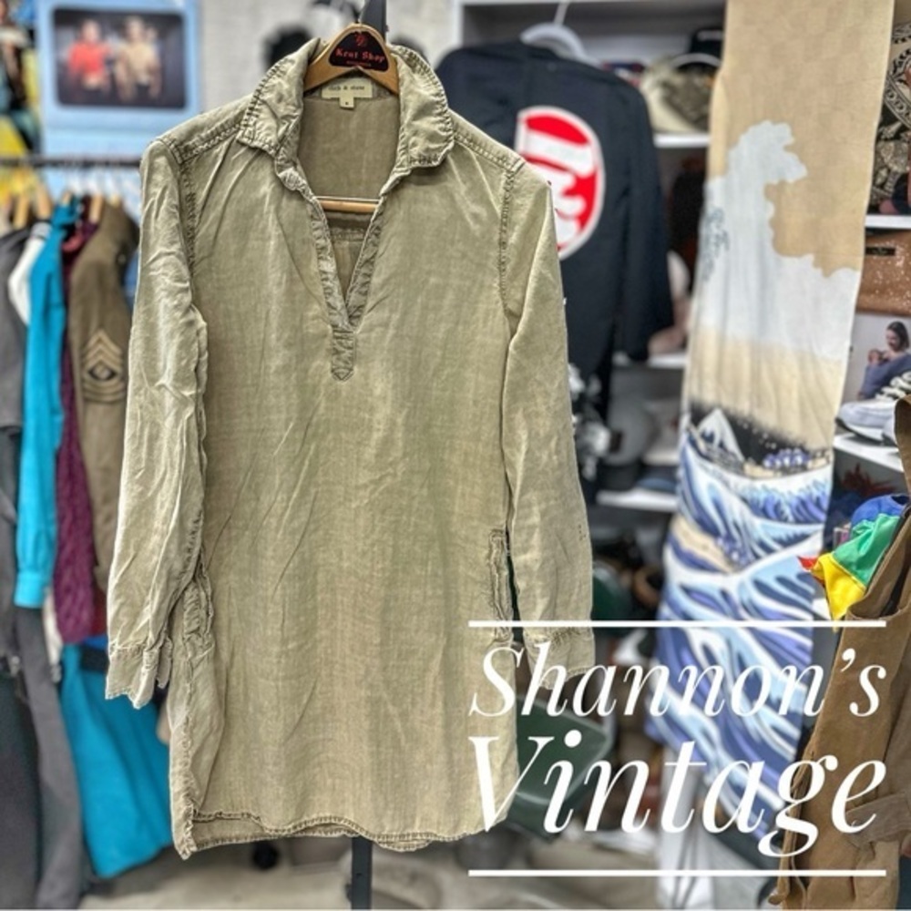 Cloth And Stone Tencel sz small long sleeve dress A22